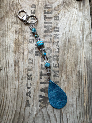 Teal Keychain/ by Simply de novo Creations