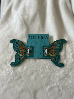 Shoe/Boot Wings - Teal Butterfly