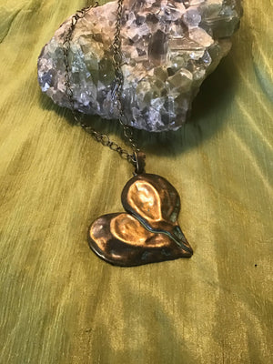 Verdi Brass Heart Necklace