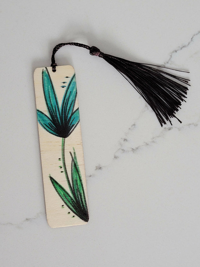 Handmade Bookmark- BLUE FLOWER- Available at 33rd st location