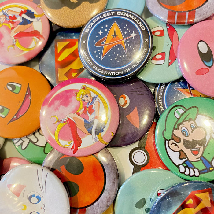 Pop Culture & Assorted Button Pins