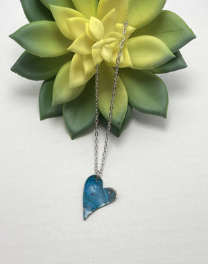Patina Copper Heart Necklace/by Simply De Novo Creations