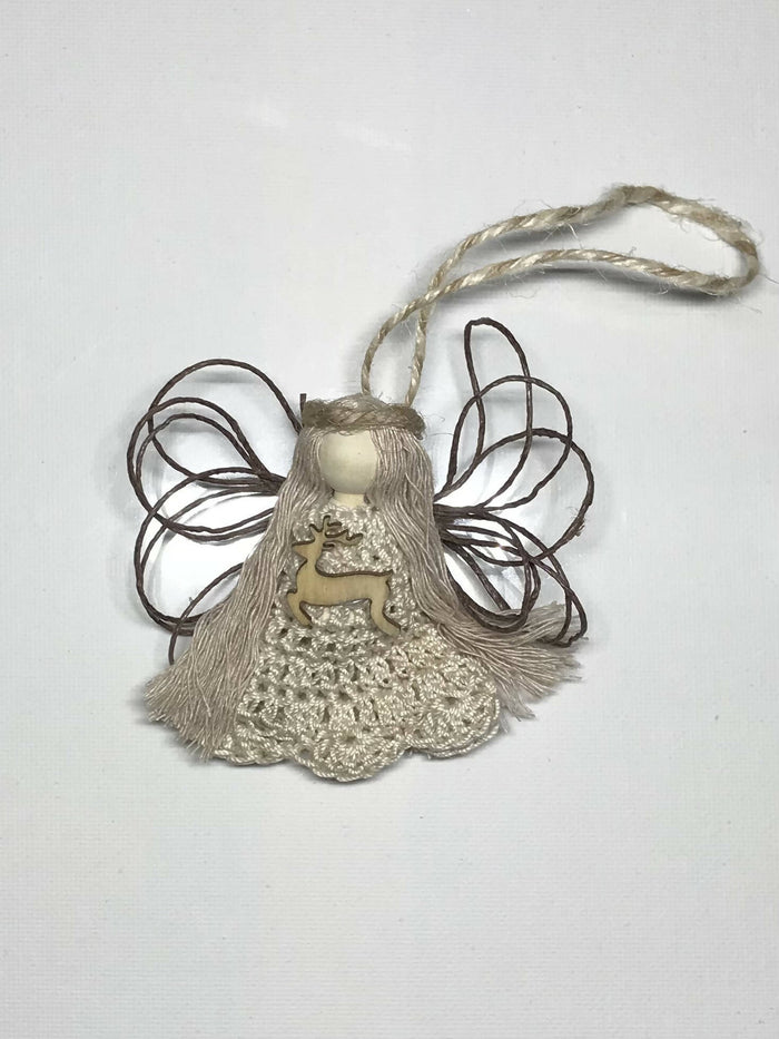 Fairy Angel Ornament with Reindeer
