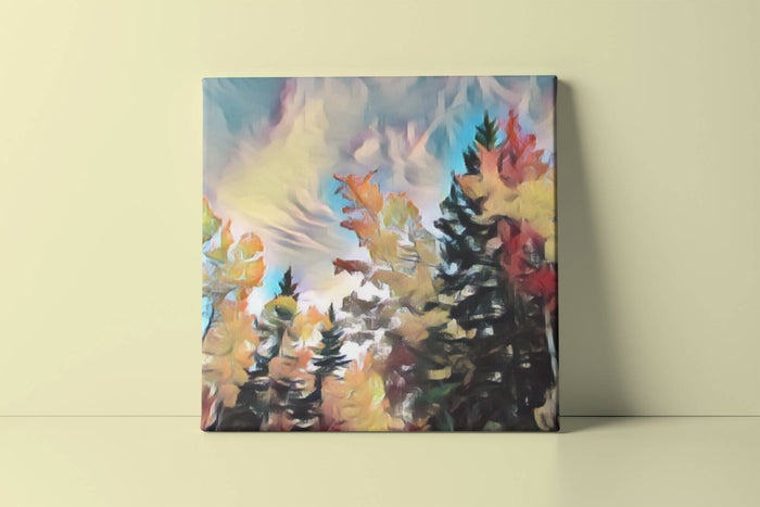 8x8 inch canvas print "Fall Trees" available ONLINE