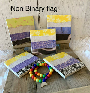 PRIDE Flag Collage Coasters, Drinkle Mall Location
