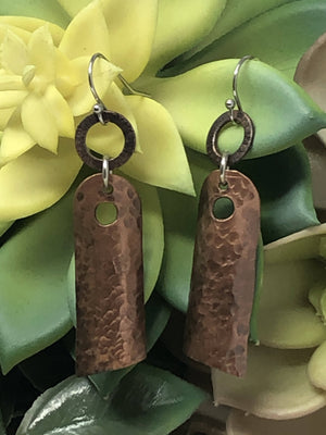 Copper Patina Earrings/by Simply de novo Creations