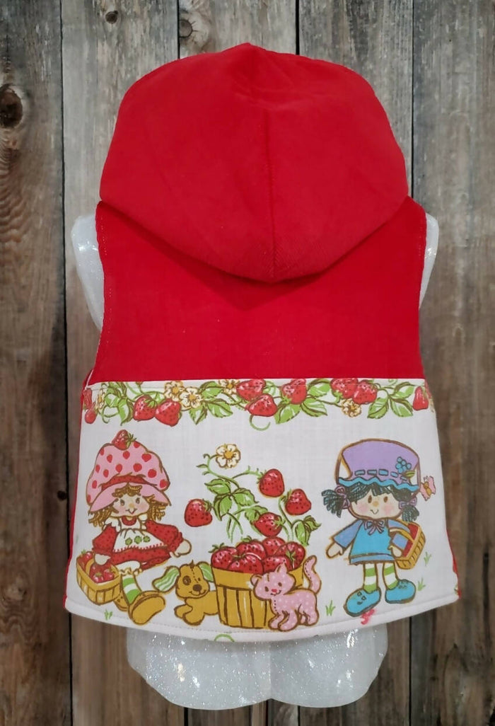 Strawberry Shortcake Corduroy Vest. Size 4/5 years