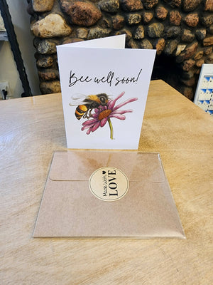 Bee well soon greeting card