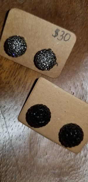 Large glitter ball earrings