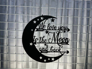 WE LOVE YOU TO THE MOON wall decor (33rd st)
