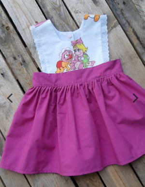 Muppet Babies Pinafore. Size 2 years