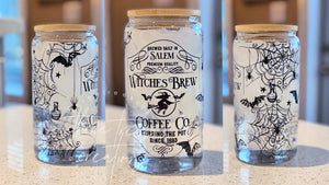 WITCHES BREW 16OZ GLASS TUMBLER (Drinkware, Cups, Food and Drink, Mugs)