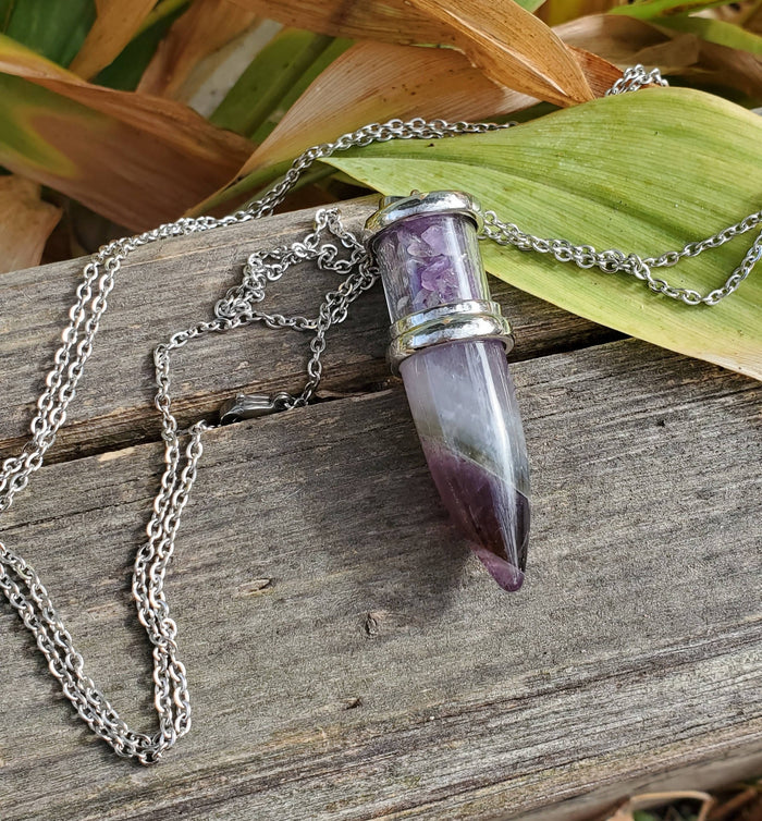 Amethyst point necklace