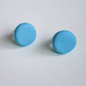 Clay Stud Earrings - Blue