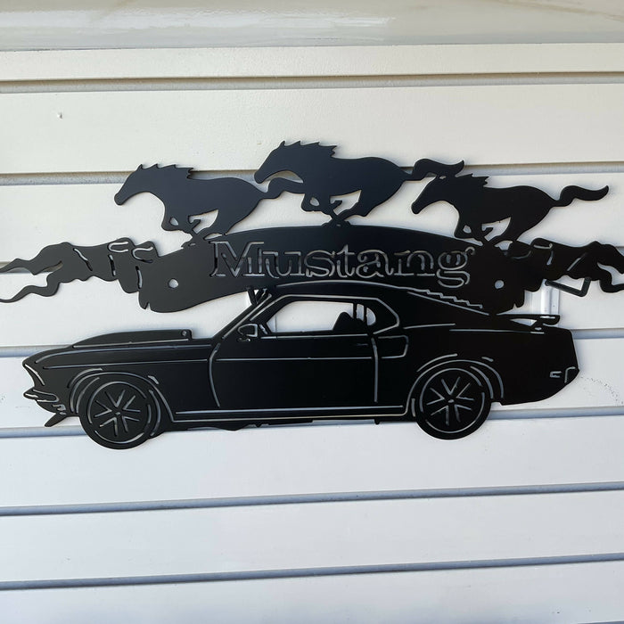 Mustang car sign