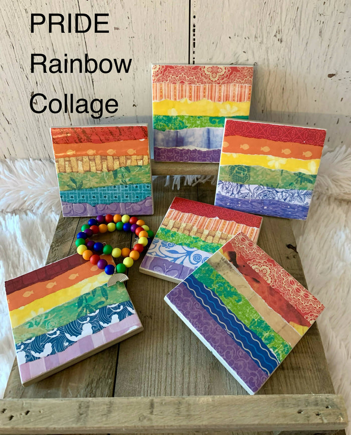 PRIDE Flag Collage Coasters, Drinkle Mall Location