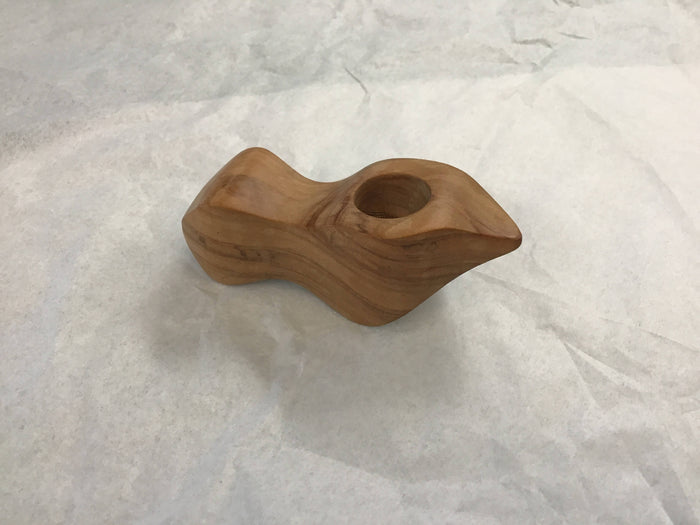 Hand-crafted olive wood pipe