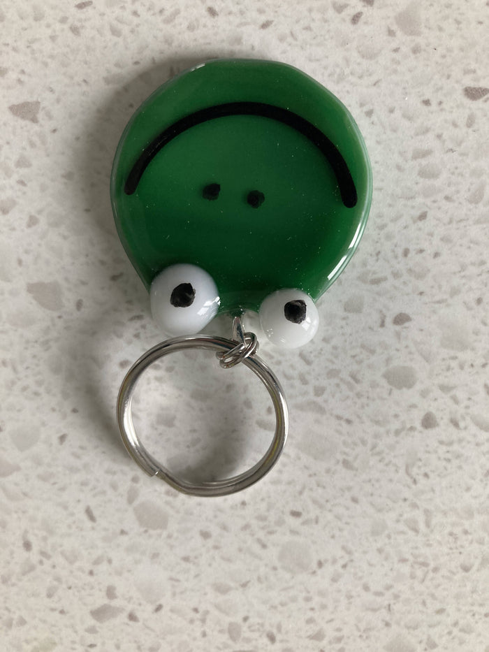 Frog glass keychain