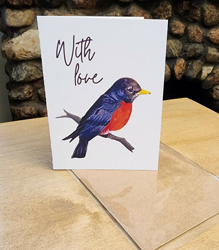 Robin with love Greeting Card