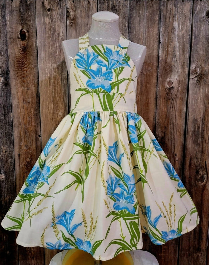 Blue Lily Retro Swing Dress. Size 8-10 Years