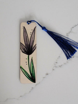 Handmade Bookmark- GREY FLOWER- Available at 33rd st location