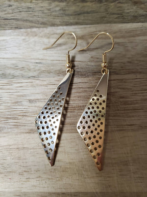 Gold Sleek triangle earrings