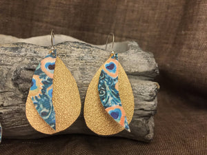 Rose gold peacock earrings