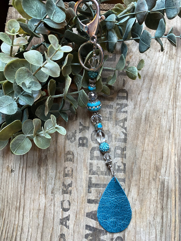 Teal Keychain/ by Simply de novo Creations