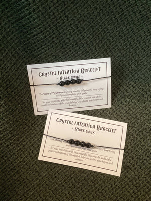 Crystal Intention Bracelet- Black Onyx