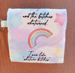 Zippered Coin Purse Ear Bud Holder - Sweary Unicorns - Drinkle Mall Location