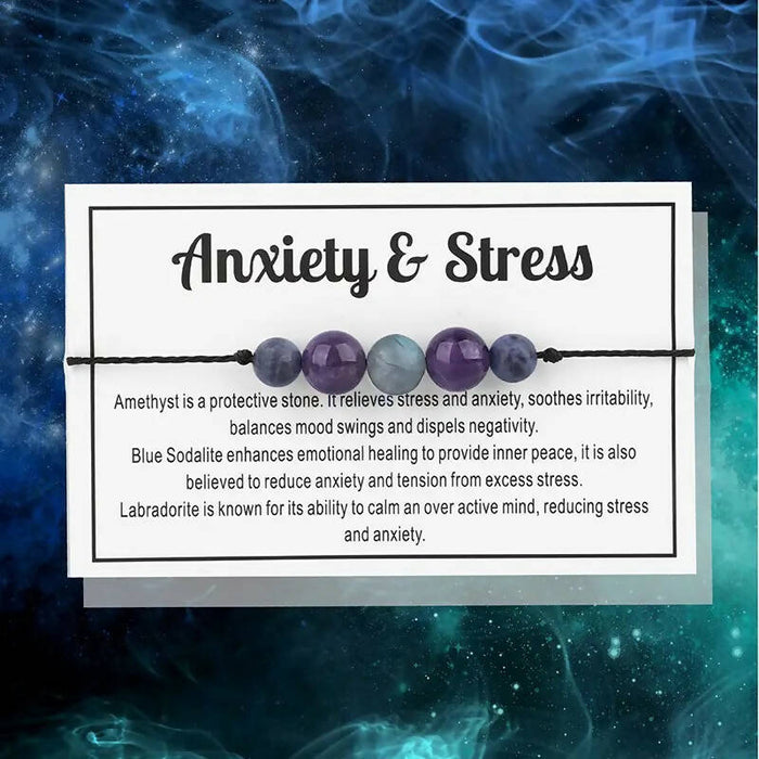 Beaded Rope Bracelet-Anxiety & Stress