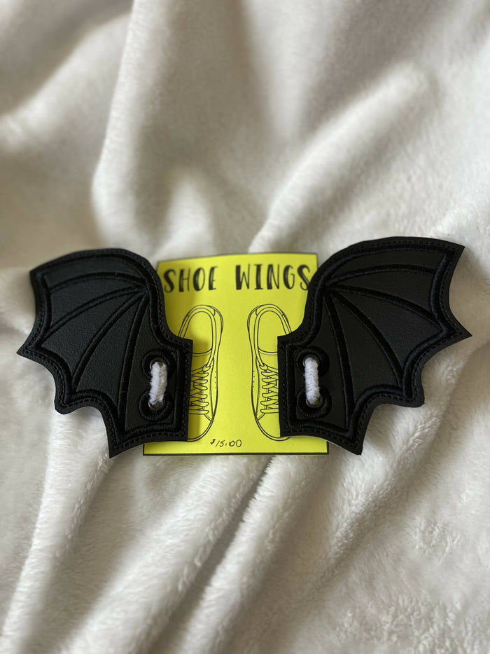 Shoe/Boot Wings - Black Bat Wings