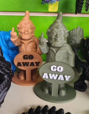 3d Printed Go Away Gnome