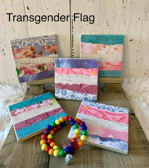 PRIDE Flag Collage Coasters, 33rd Street Location