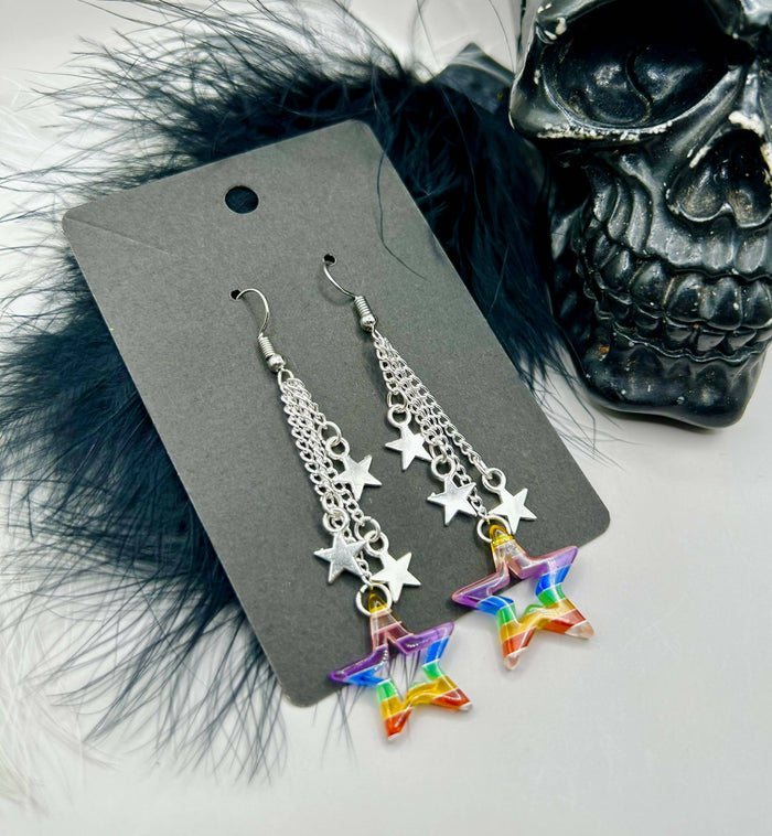 Rainbow Star Earrings