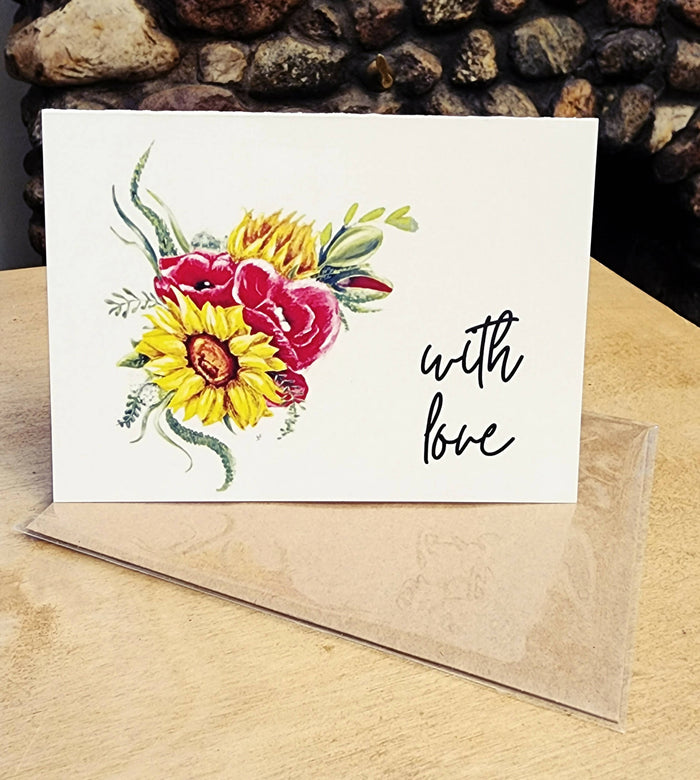 Flowers With Love Greeting Card