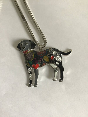 Enamel Labrador Pendant