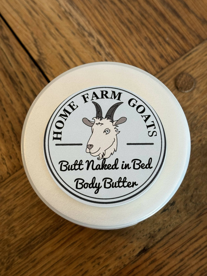 Butt Naked in Bed body butter. Available at the Drinkle Building