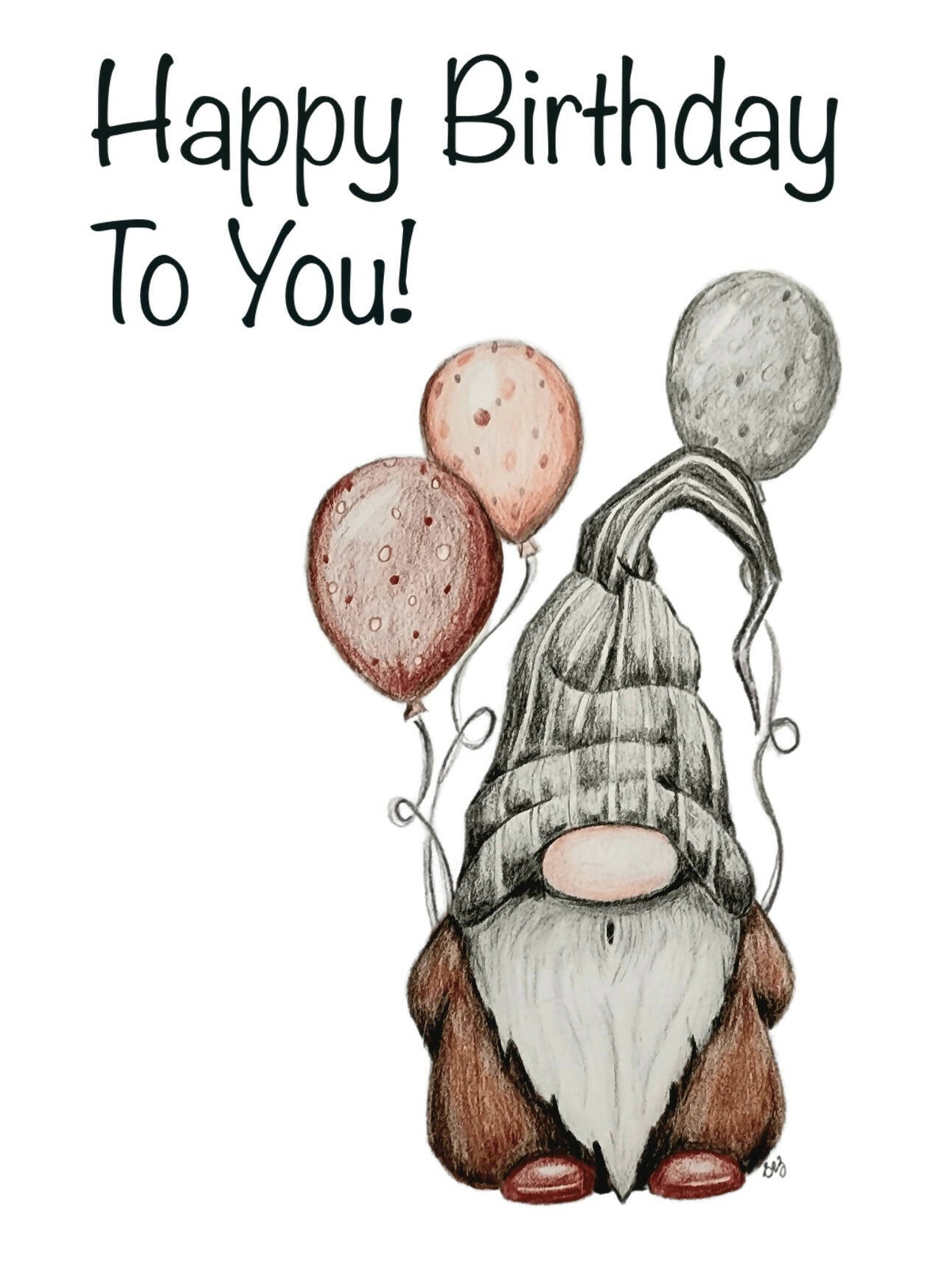 Gnome Happy birthday Greeting Card – The Hobnobber